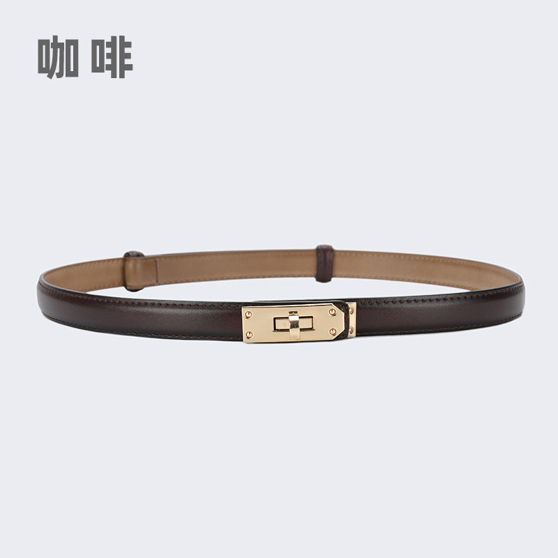 Wholesale women's thin belt skirt casual pants belt waist buckle belt